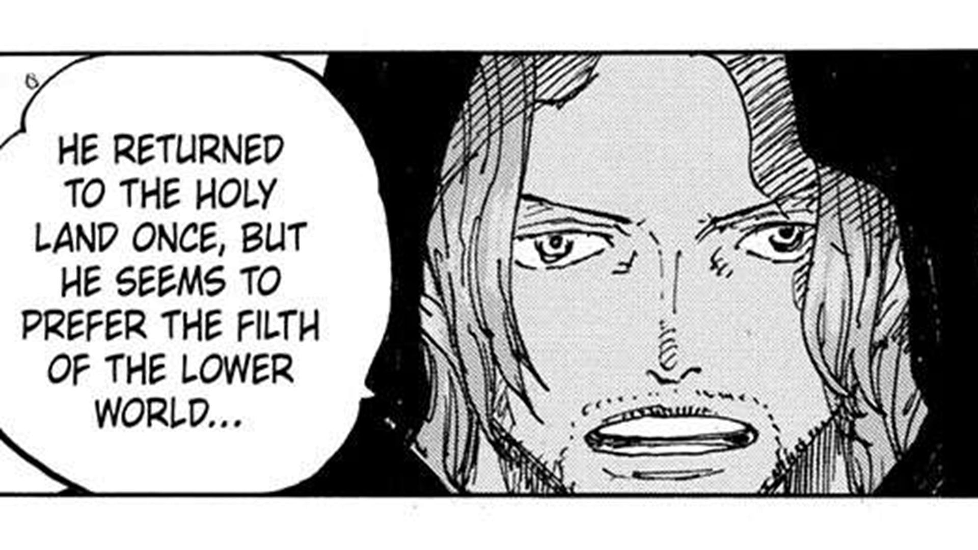 Shanks returned to Mary Geoise once (Image via Shueisha)